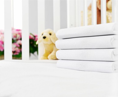 Children's white quality bed sheets